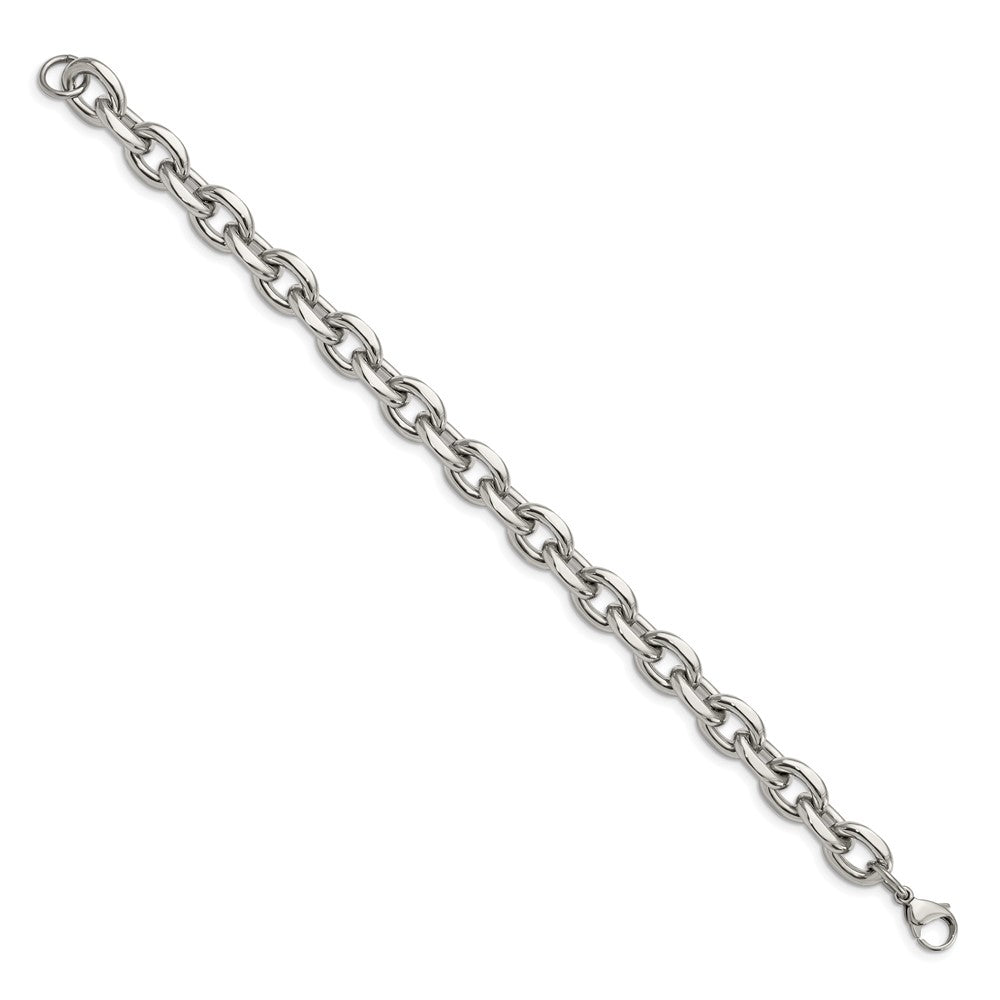 Chisel Stainless Steel Polished 9 inch Cable Link Bracelet SRB543-9