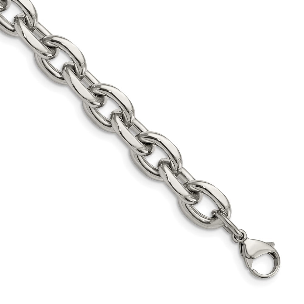 Chisel Stainless Steel Polished 9 inch Cable Link Bracelet SRB543-9