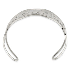Chisel Stainless Steel Polished Flowers Cuff Bangle SRB675