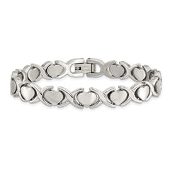 Chisel Stainless Steel Brushed and Polished 8 inch Stampato Bracelet SRB781-7.5