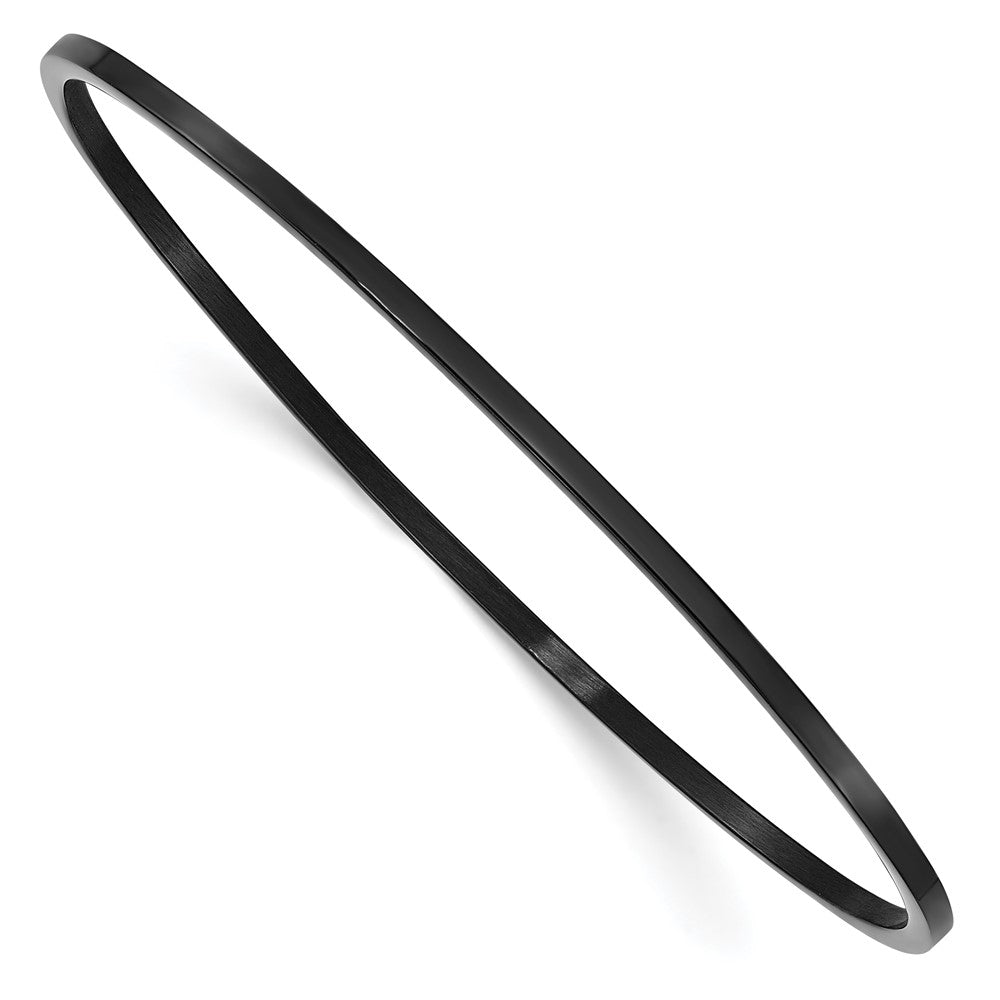 Chisel Stainless Steel Polished Black IP-plated 2mm Bangle SRB847BP