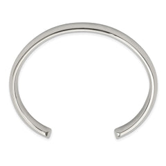 Chisel Stainless Steel Polished 10mm Cuff Bangle SRB889