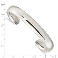 Chisel Stainless Steel Polished 10mm Cuff Bangle SRB889