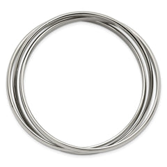 Chisel Stainless Steel Polished 3 Piece Set of Intertwined Bangles SRB911