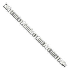 Chisel Stainless Steel Polished with 1/4 carat Diamond 8.75 inch Fancy Bracelet SRB926-8.75