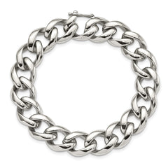 Chisel Stainless Steel Polished 8.25 inch Curb Link Bracelet SRB982-8.25