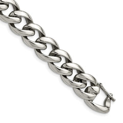 Chisel Stainless Steel Polished 8.25 inch Curb Link Bracelet SRB982-8.25