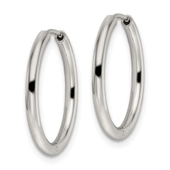 SRE1153 Chisel Stainless Steel Polished 2mm Endless Hinged Hoops
