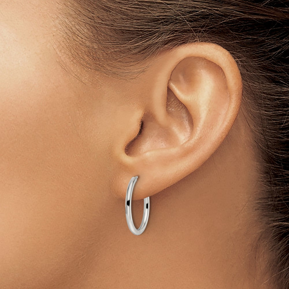 SRE1153 Chisel Stainless Steel Polished 2mm Endless Hinged Hoops