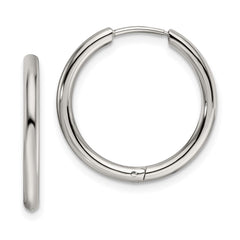 SRE1153 Chisel Stainless Steel Polished 2mm Endless Hinged Hoops