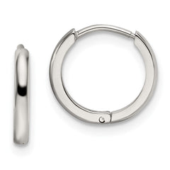 SRE1154 Chisel Stainless Steel Polished 1.4mm Endless Hinged Hoops