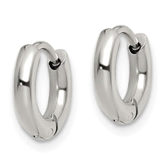 SRE1441 Chisel Stainless Steel Polished 2.5mm Hinged Hoop Earrings