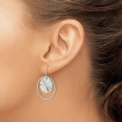 SRE1595 Chisel Stainless Steel Polished Dangle Shepherd Hook Earrings