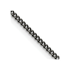 Chisel Stainless Steel Antiqued 2mm 18 inch Round Curb ChainSRN1006