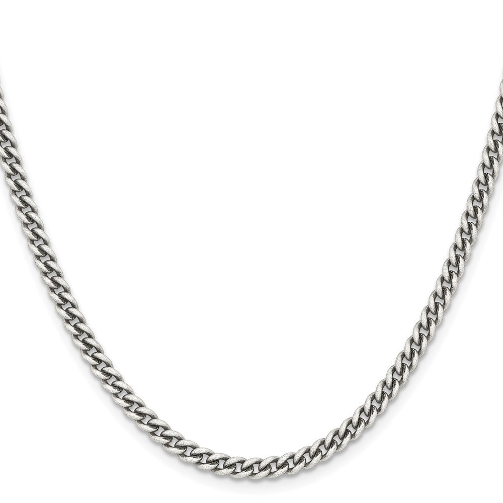 Chisel Stainless Steel Antiqued 4mm 20 inch Round Curb ChainSRN1007