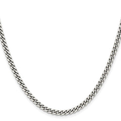 Chisel Stainless Steel Antiqued 4mm 20 inch Round Curb ChainSRN1007