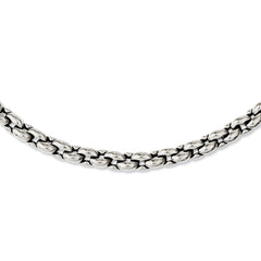 Chisel Stainless Steel Polished 24 inch Oval Link Necklace SRN1091-24
