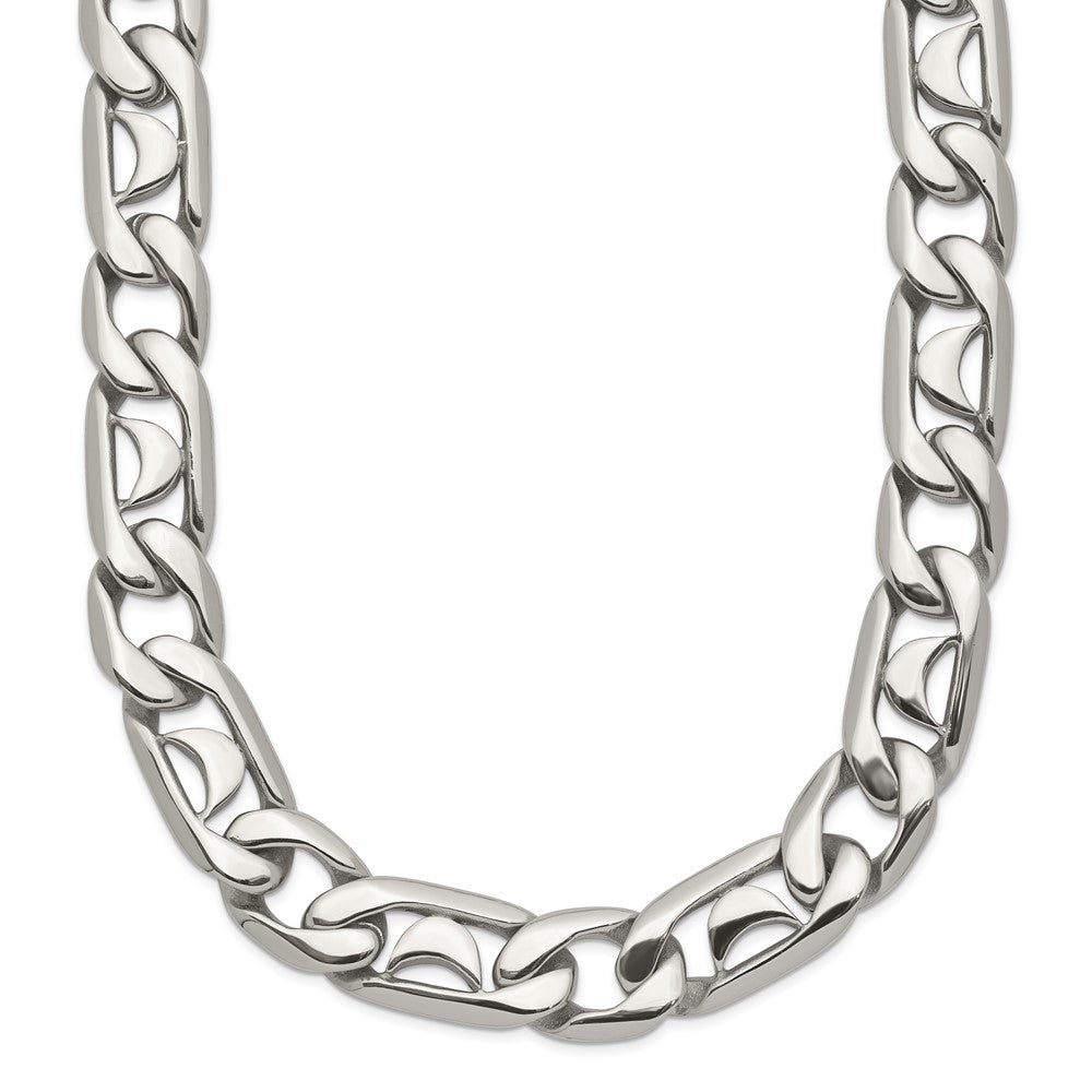 Chisel Stainless Steel Polished 24 inch Fancy Link Necklace SRN1092-24