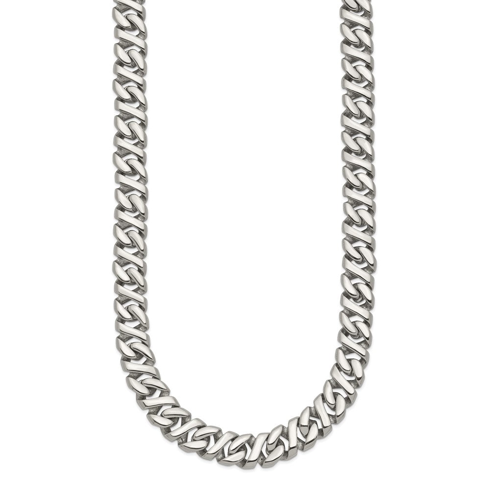 Chisel Stainless Steel Polished 24 inch Link Necklace SRN1094-24