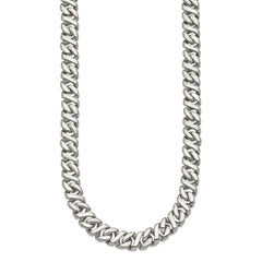 Chisel Stainless Steel Polished 24 inch Link Necklace SRN1094-24