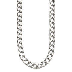 Chisel Stainless Steel Polished 24 inch Square Link Necklace SRN1095-24