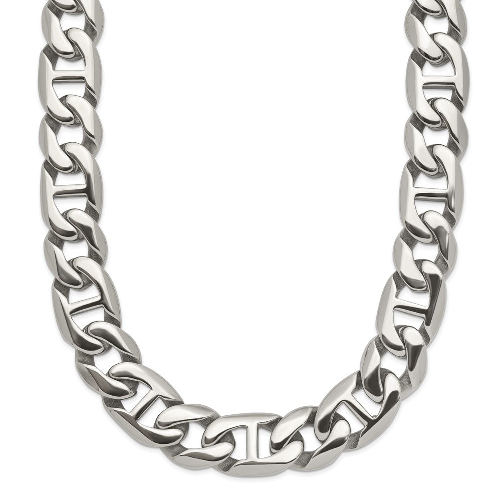Chisel Stainless Steel Polished 24 inch Link Necklace SRN1100-24