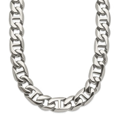 Chisel Stainless Steel Polished 24 inch Link Necklace SRN1100-24