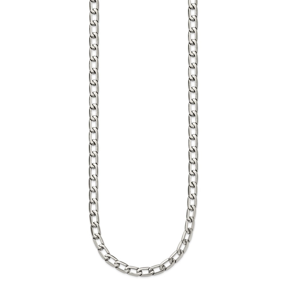 Chisel Stainless Steel Polished 24 inch Open Link Necklace SRN1106-24