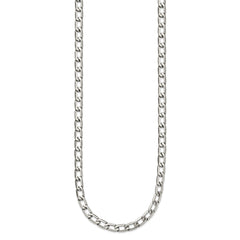 Chisel Stainless Steel Polished 24 inch Open Link Necklace SRN1106-24