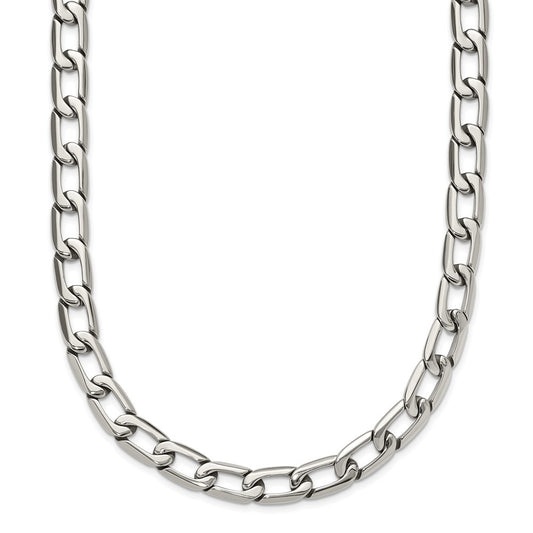 Chisel Stainless Steel Polished 24 inch Open Link Necklace SRN1106-24