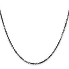 Chisel Stainless Steel Oxidized 20 inch Cable ChainSRN1282