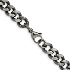 Chisel Stainless Steel Oxidized 9.25mm 24 inch Curb ChainSRN1612