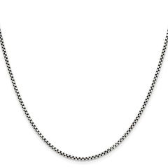 Chisel Stainless Steel Antiqued 2.25mm 20 inch Box ChainSRN1613