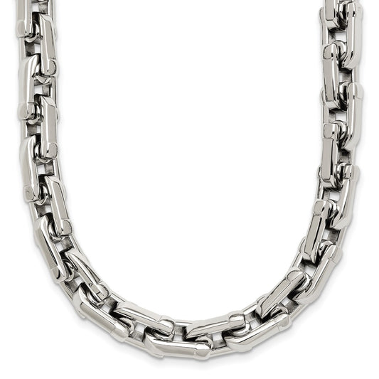 Chisel Stainless Steel Polished 20 inch Link Necklace SRN164-20