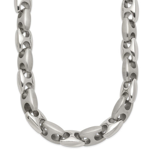 Chisel Stainless Steel Brushed and Polished 20 inch Necklace SRN168-20
