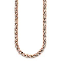Chisel Stainless Steel Polished Rose IP-plated 24 inch Necklace SRN1800-24