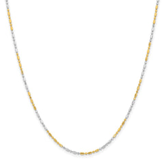 Chisel Two-tone Brass 1.2mm 18 inch Fancy ChainSRN205