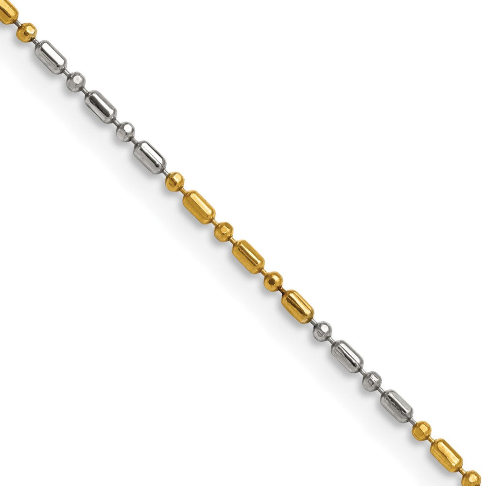 Chisel Two-tone Brass 1.2mm 16 inch Fancy ChainSRN205
