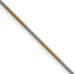 Chisel Two-tone Brass 1.00mm 16 inch Snake ChainSRN209