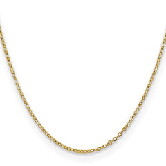 Chisel Gold-tone Brass 1.70mm Plated 18 inch Rolo ChainSRN213