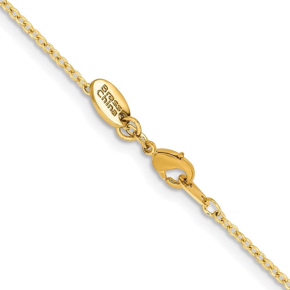 Chisel Gold-tone Brass 1.70mm Plated 20 inch Rolo ChainSRN213