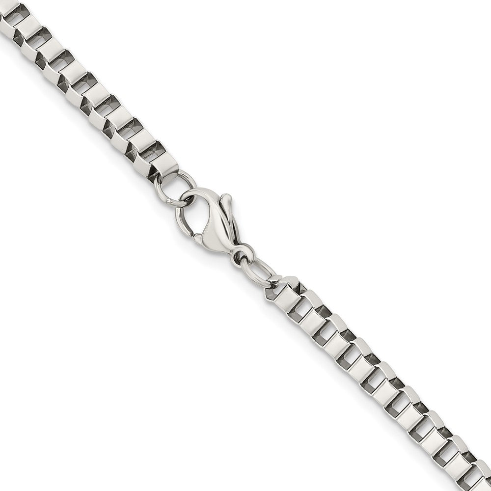 Chisel Stainless Steel Polished 4mm 24 inch Box ChainSRN221
