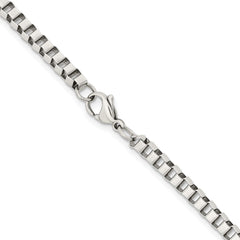 Chisel Stainless Steel Polished 4mm 24 inch Box ChainSRN221