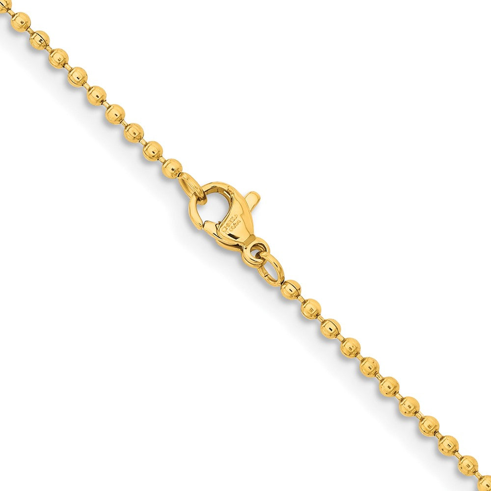 Chisel Stainless Steel Polished Yellow IP-plated 2mm 22 inch Ball ChainSRN222GP
