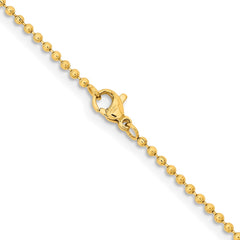 Chisel Stainless Steel Polished Yellow IP-plated 2mm 22 inch Ball ChainSRN222GP
