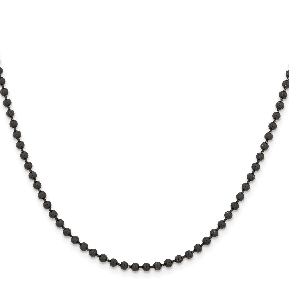 Chisel Stainless Steel Polished Black IP-plated 3mm 20 inch Ball ChainSRN223BP
