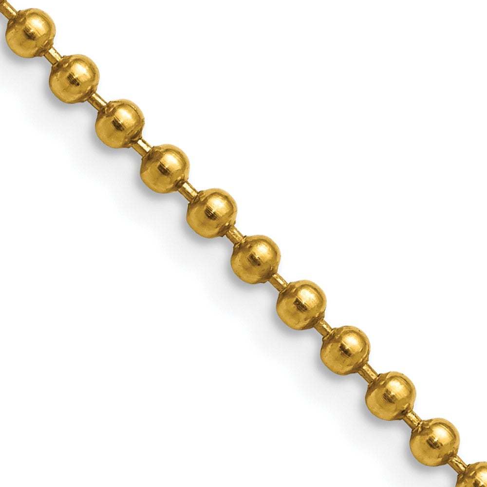 Chisel Stainless Steel Polished Yellow IP-plated 3mm 18 inch Ball ChainSRN223GP