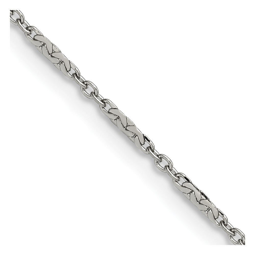 Chisel Stainless Steel Polished 1.8mm 18 inch Fancy Link ChainSRN2252