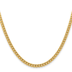 Chisel Stainless Steel Polished Yellow IP-plated 4mm 20 inch Curb ChainSRN226GP