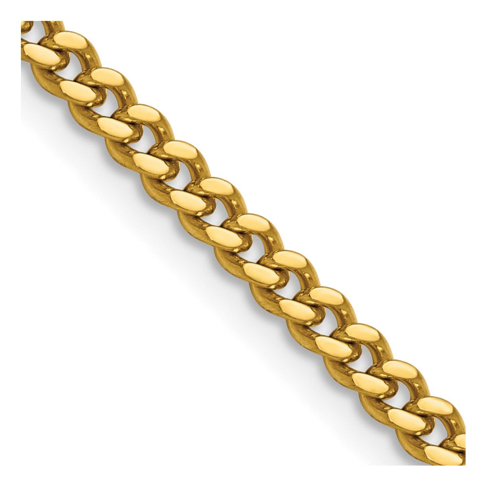 Chisel Stainless Steel Polished Yellow IP-plated 4mm 18 inch Curb ChainSRN226GP